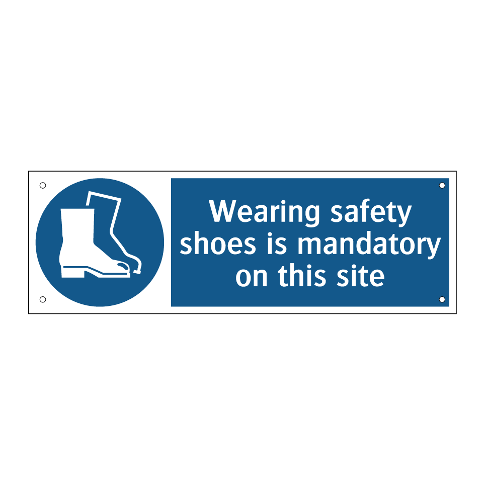 Wearing safety shoes is mandatory on this site