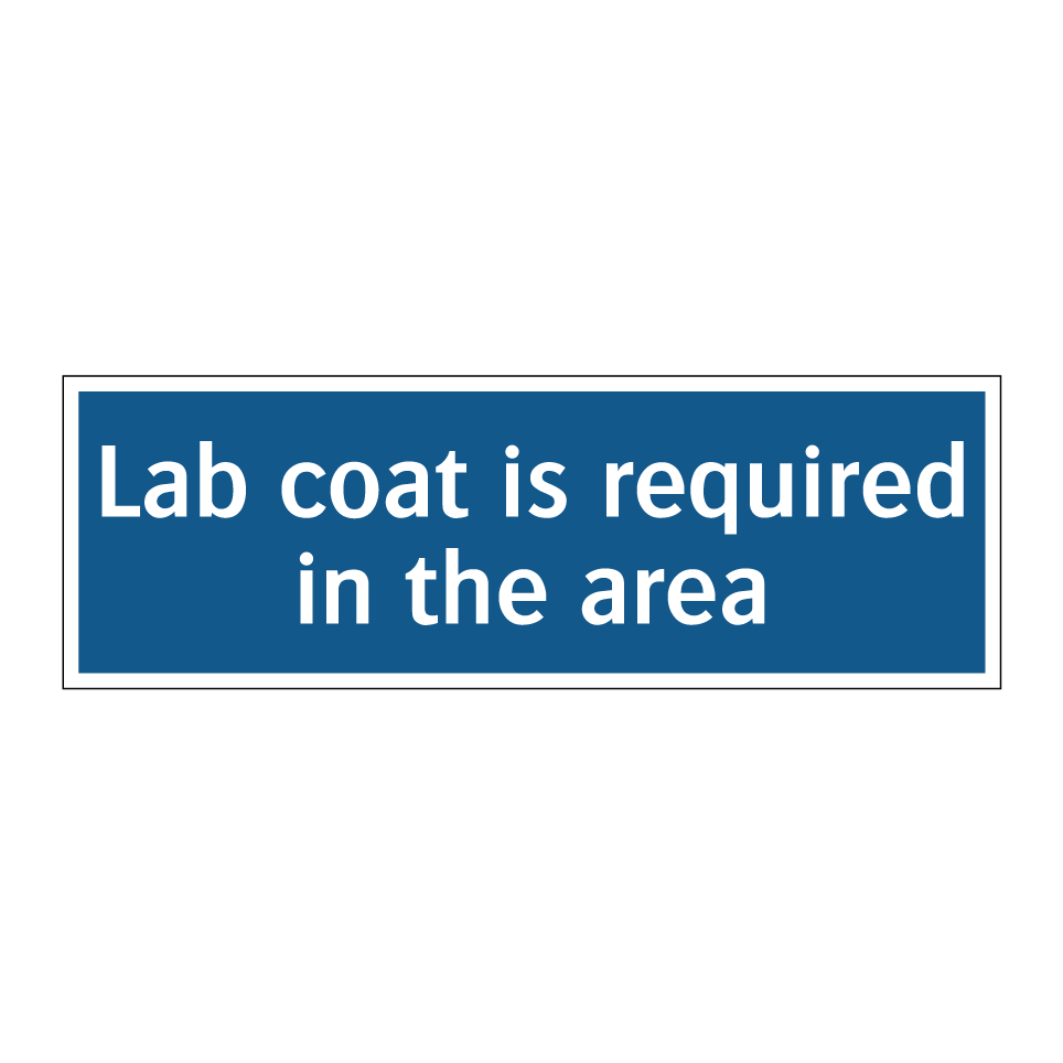 Lab coat is required in the area