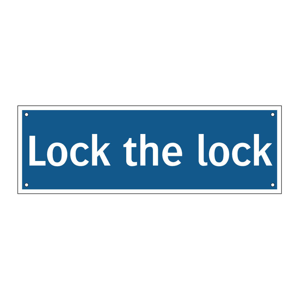 Lock the lock