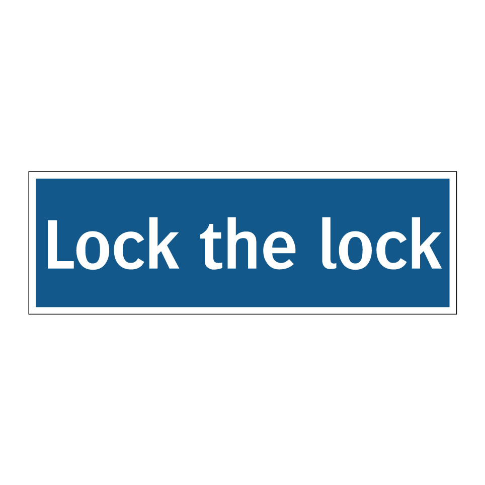 Lock the lock