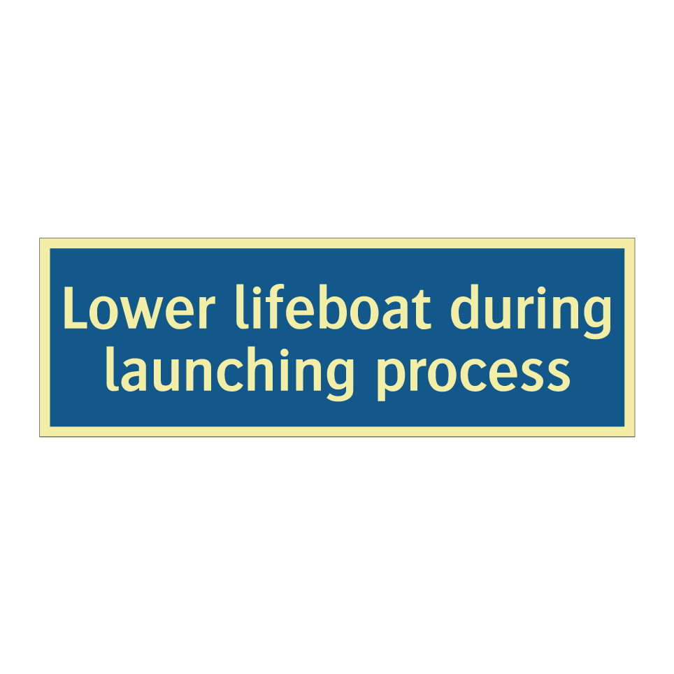 Lower lifeboat during launching process