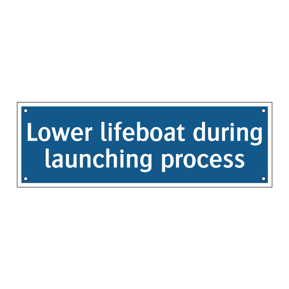 Lower lifeboat during launching process