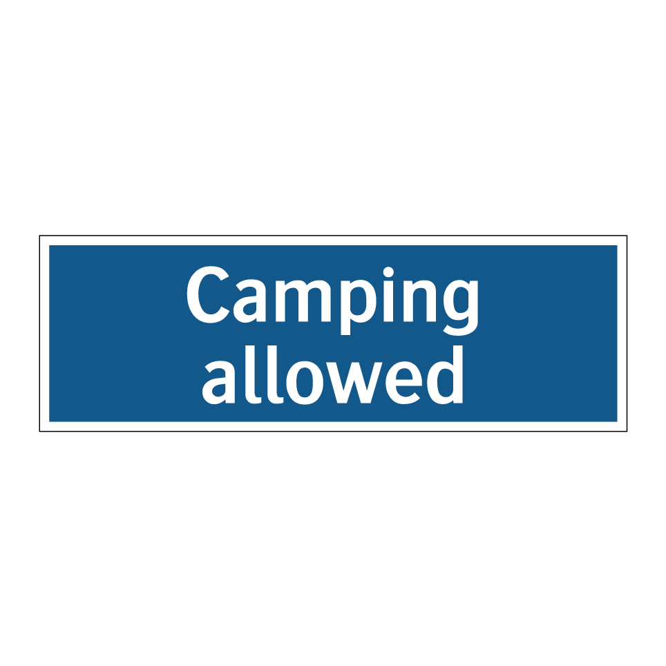Camping allowed