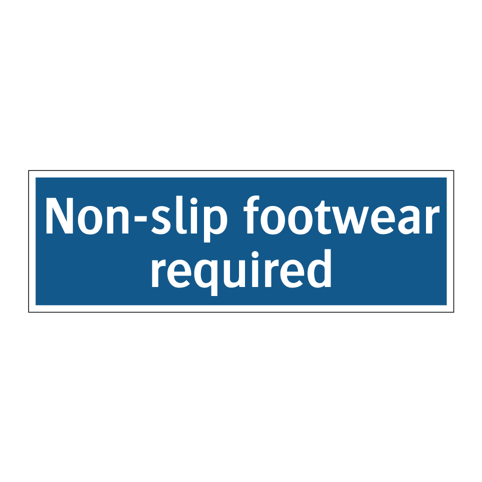 Non-slip footwear required