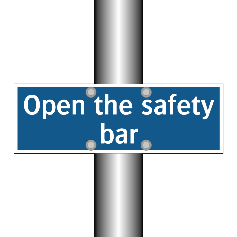 Open the safety bar