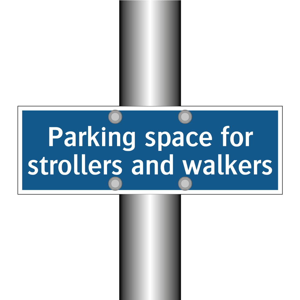 Parking space for strollers and walkers