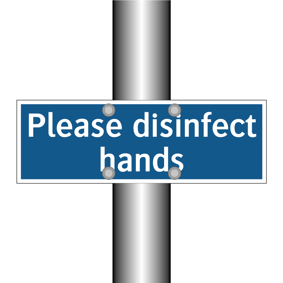 Please disinfect hands
