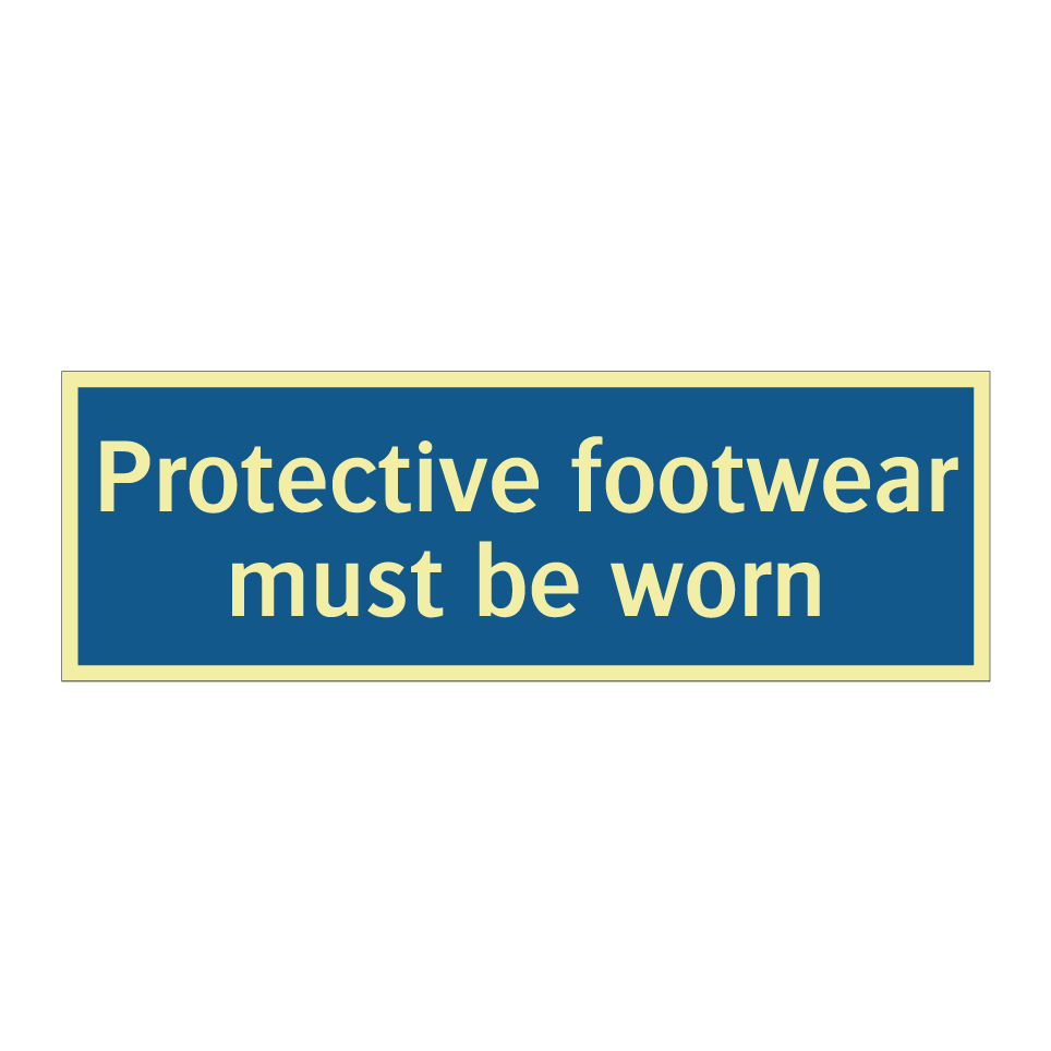 Protective footwear must be worn