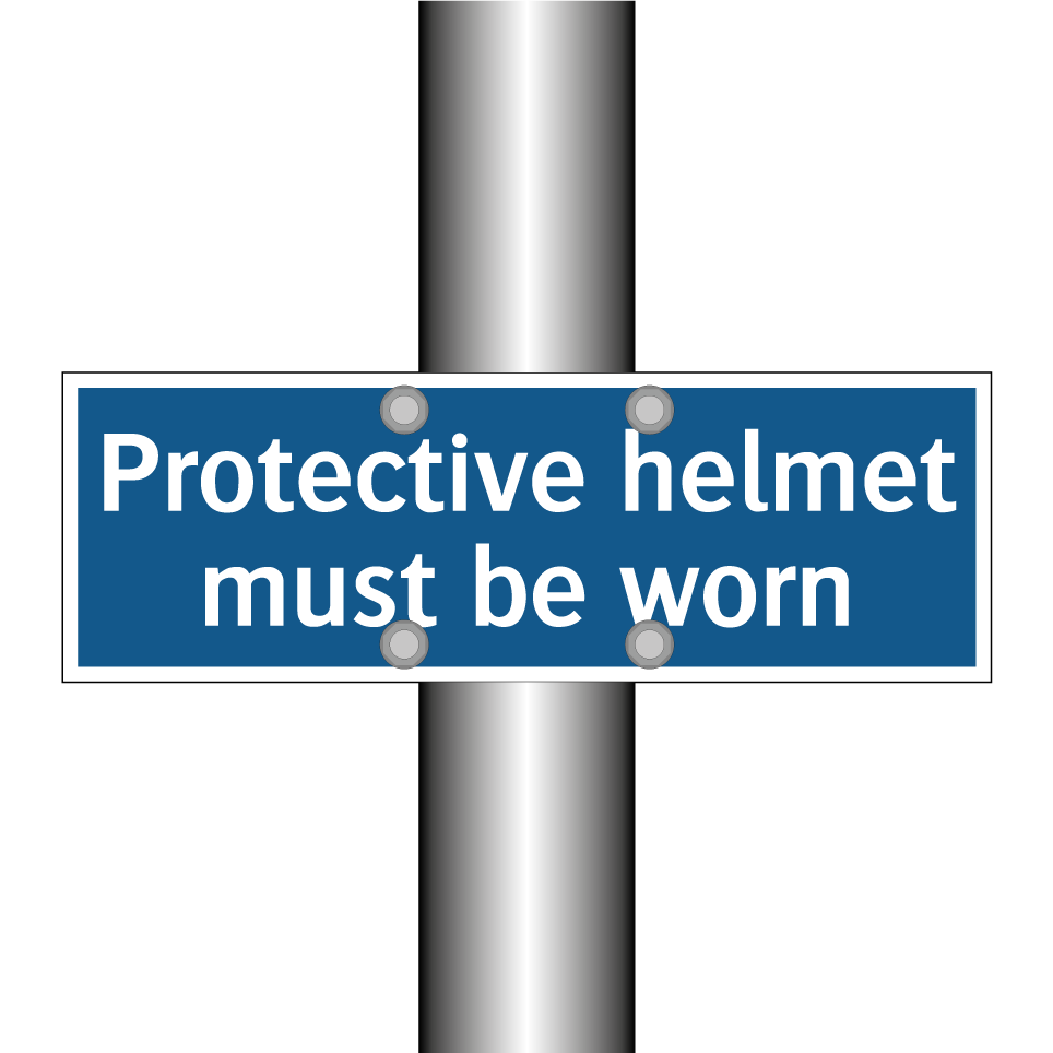 Protective helmet must be worn
