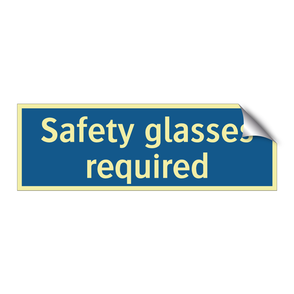 Safety glasses required