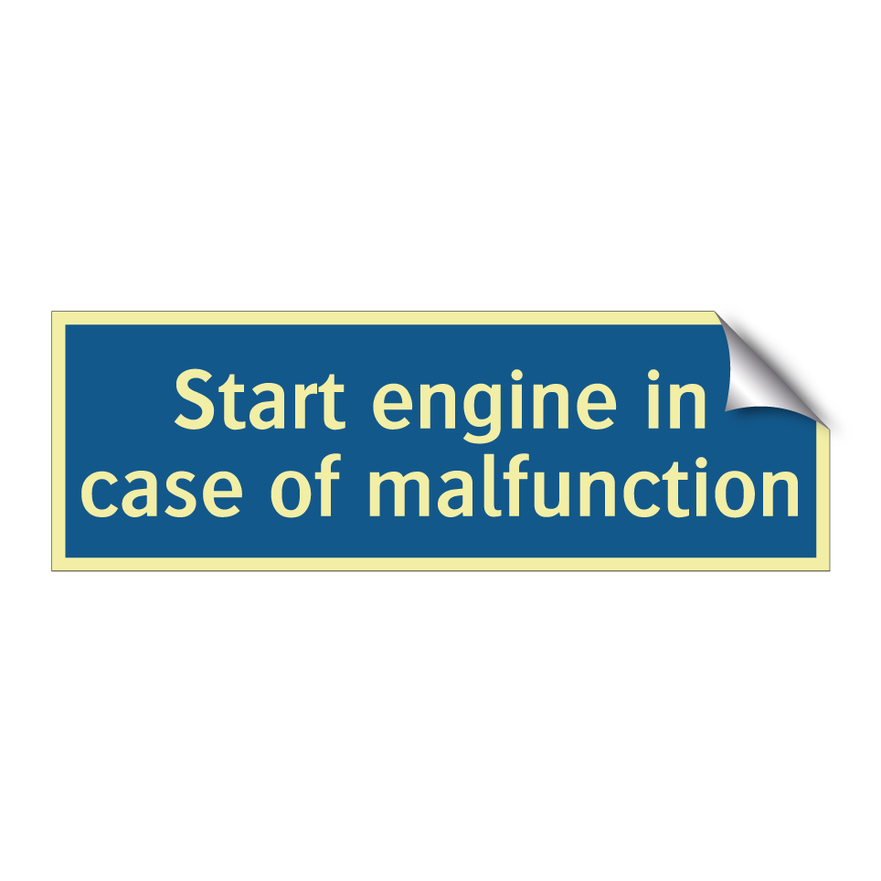 Start engine in case of malfunction
