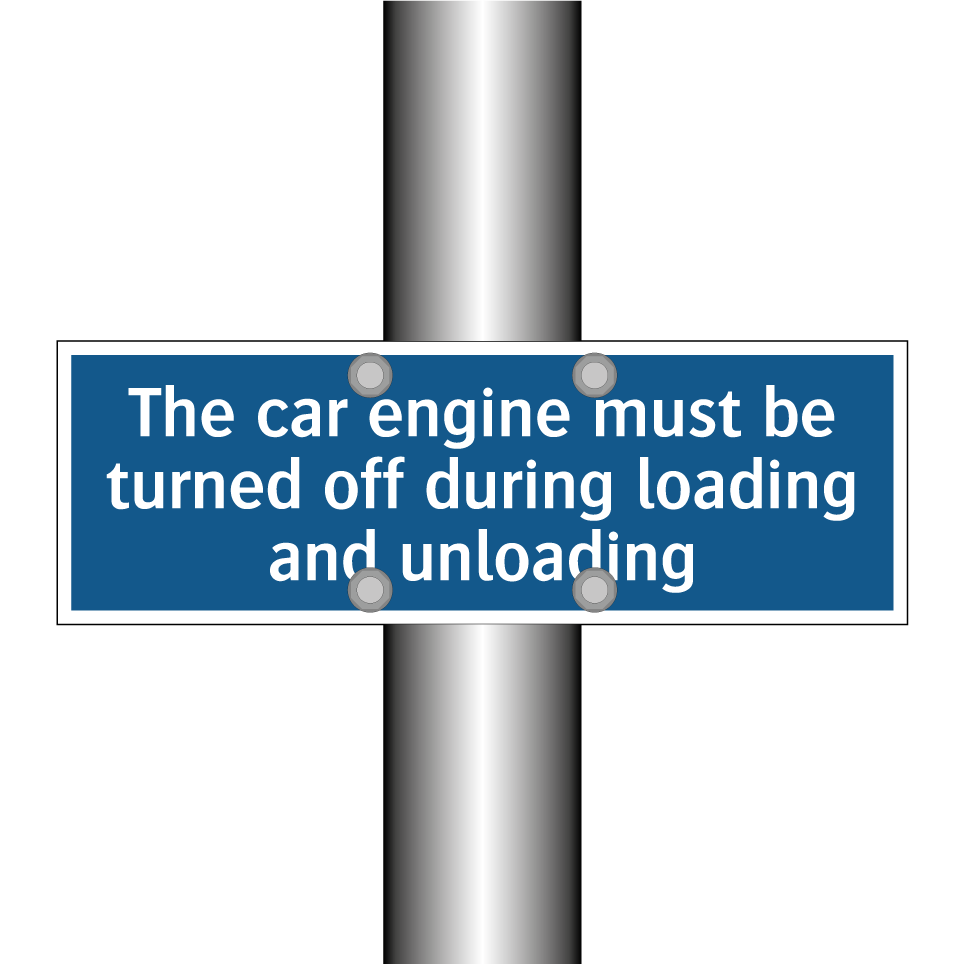 The car engine must be turned off during loading and unloading