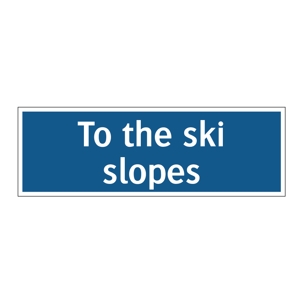 To the ski slopes