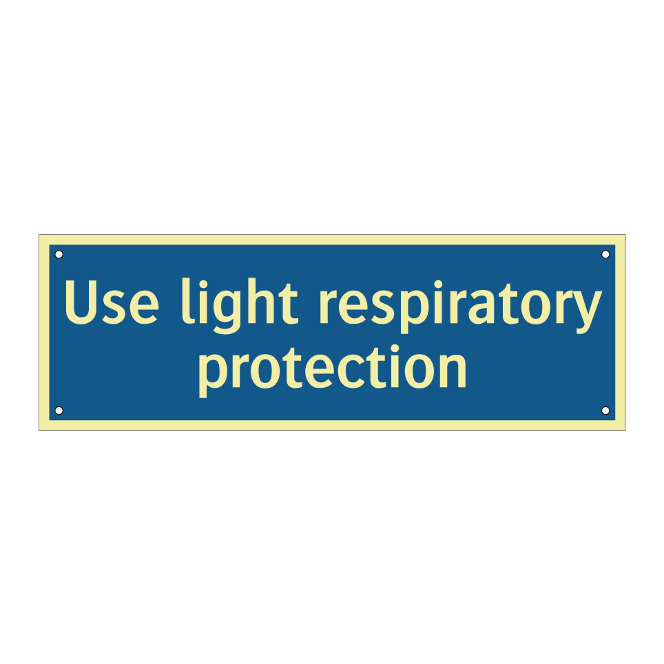 Use light respiratory protection