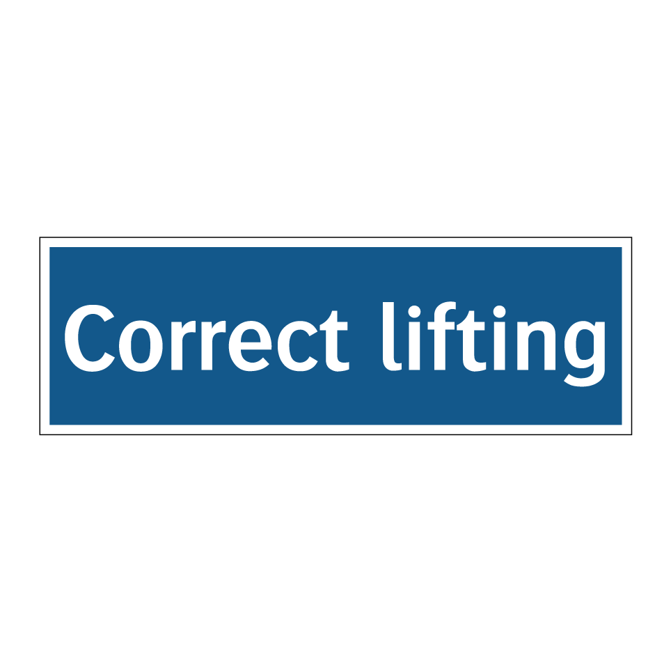 Correct lifting