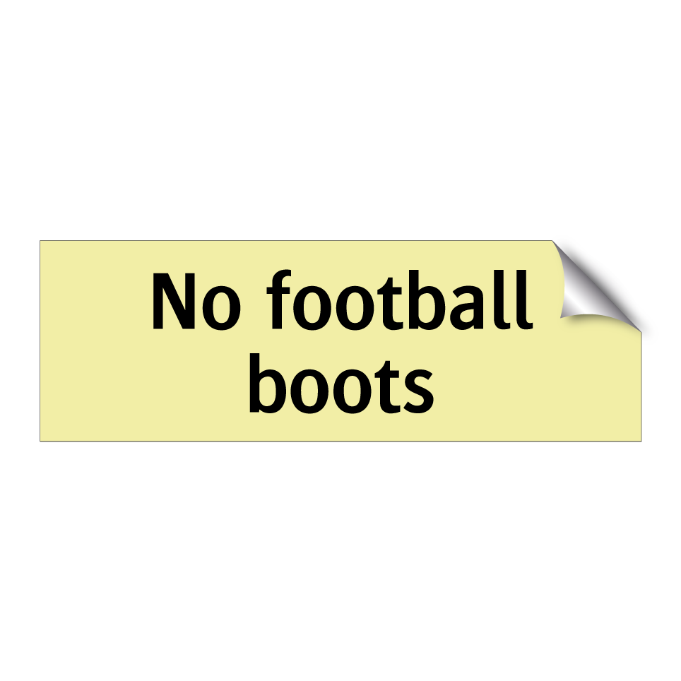 No football boots