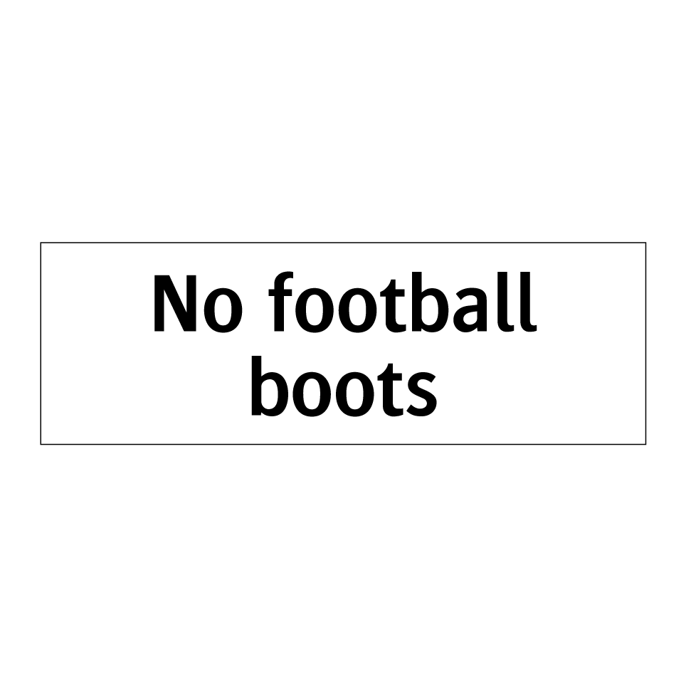 No football boots