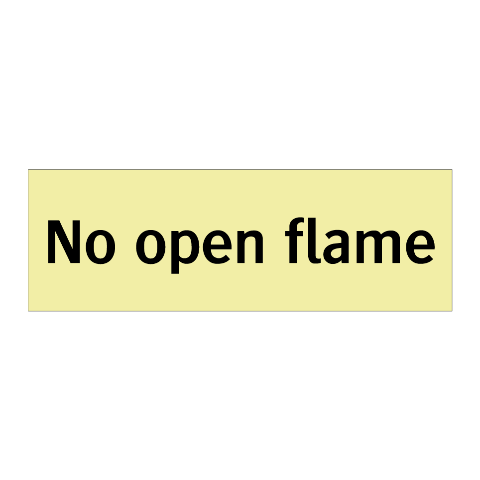 No open flame