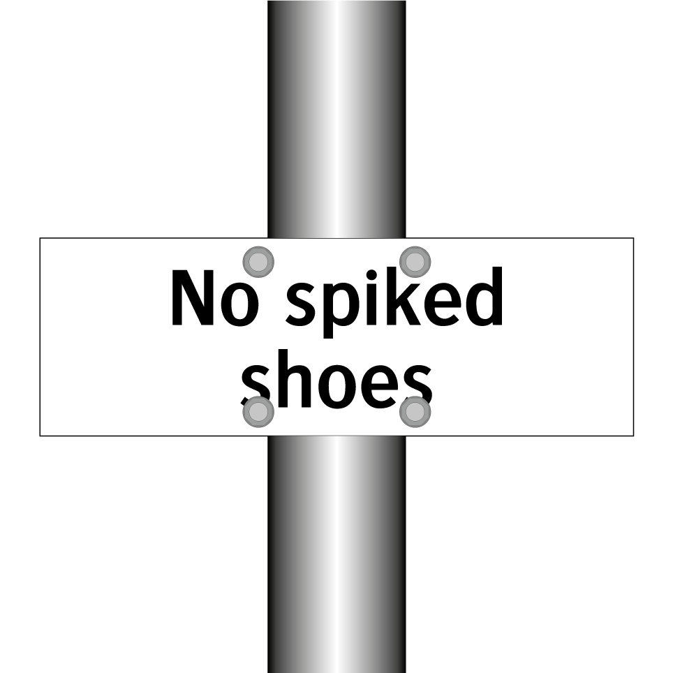 No spiked shoes