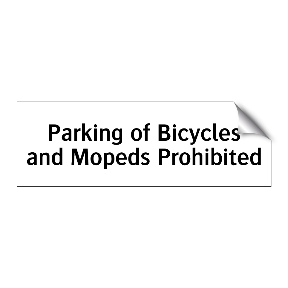 Parking of Bicycles and Mopeds Prohibited