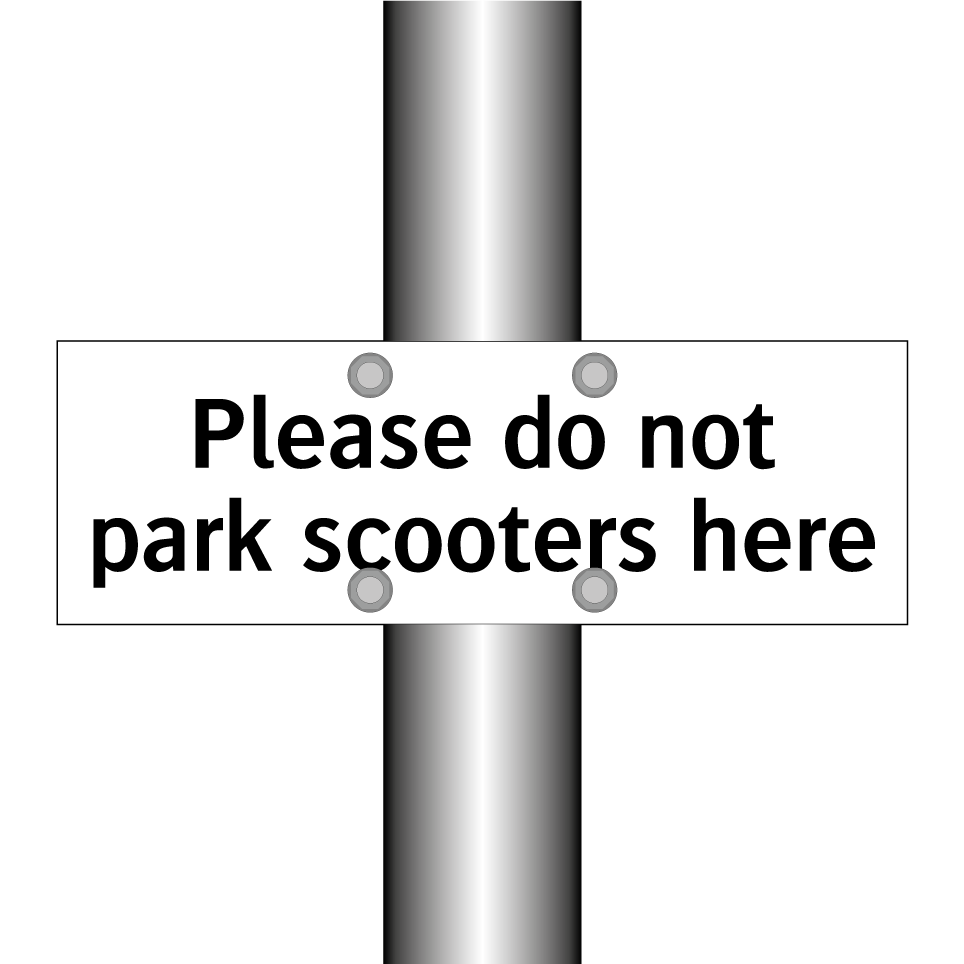 Please do not park scooters here