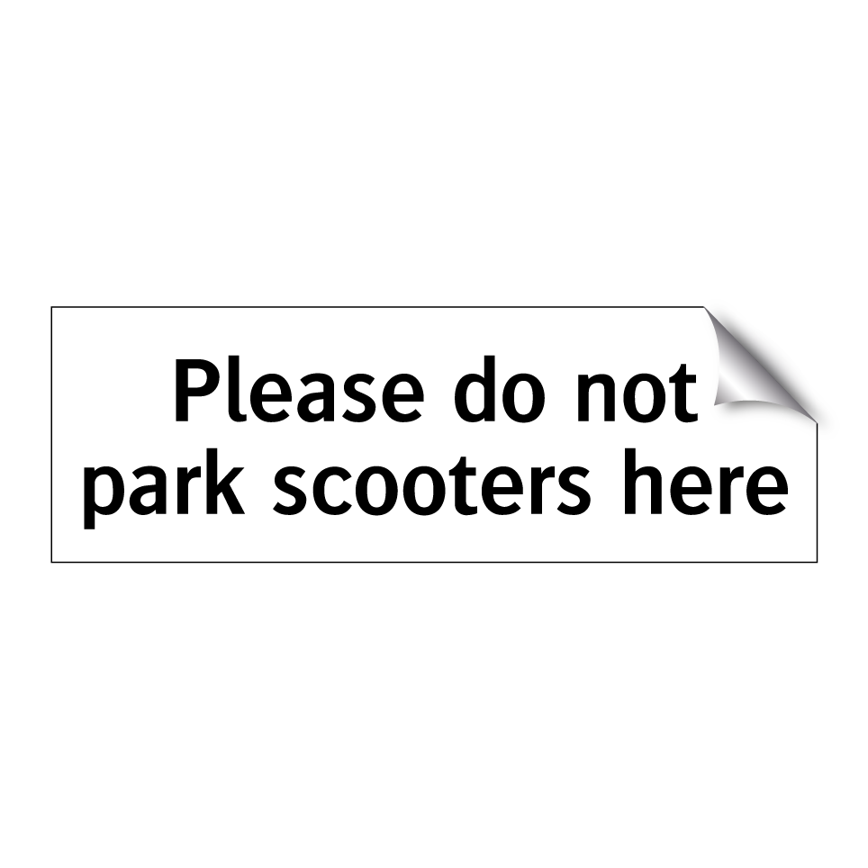 Please do not park scooters here