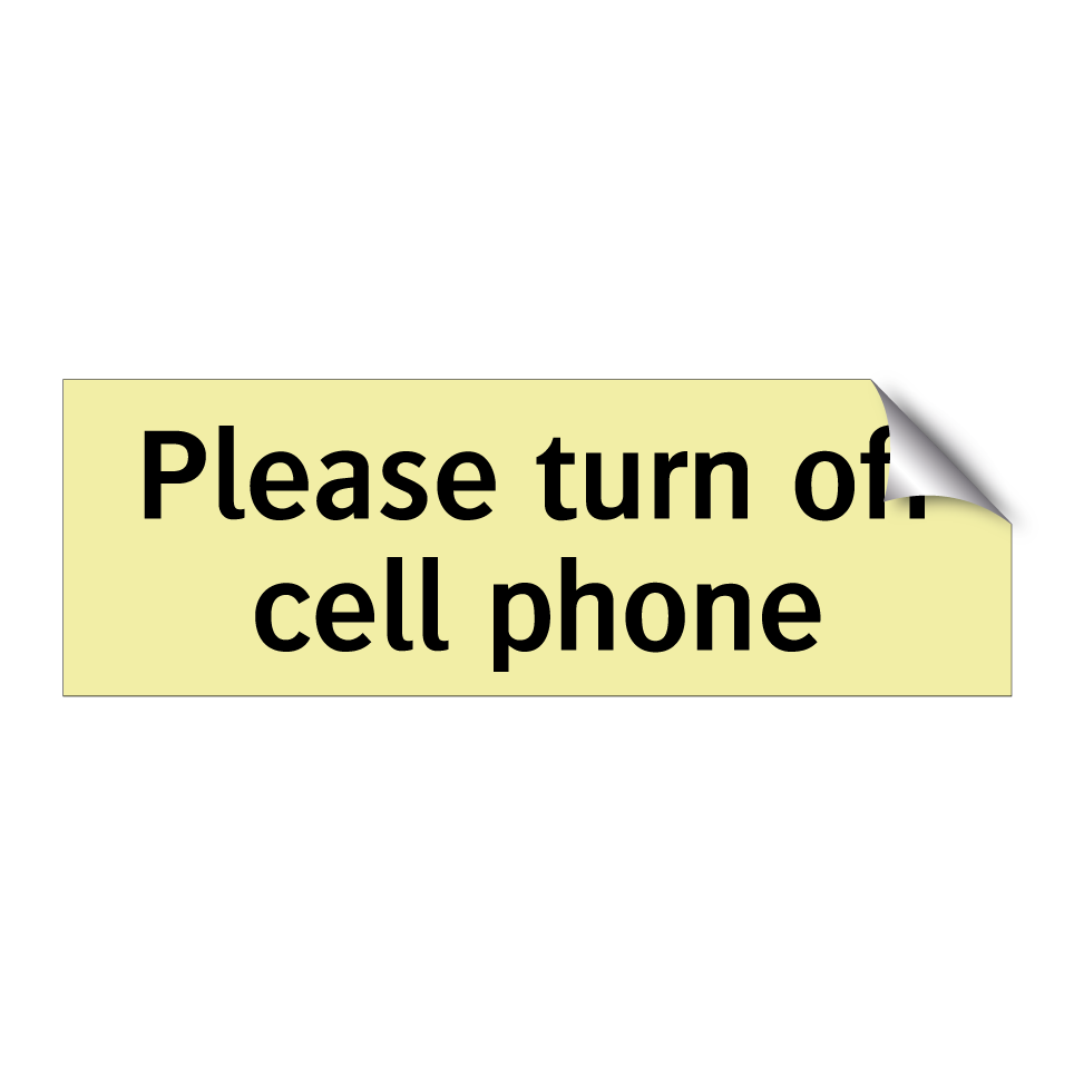 Please turn off cell phone
