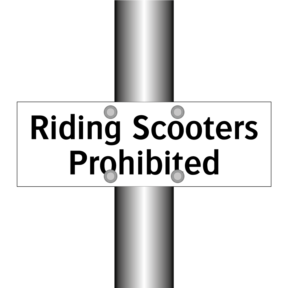 Riding Scooters Prohibited