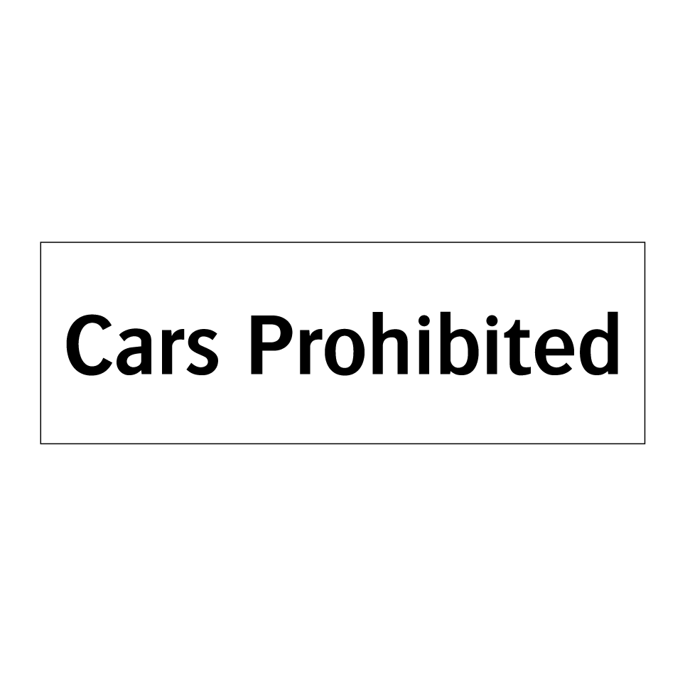 Cars Prohibited