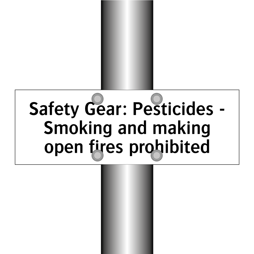 Safety Gear: Pesticides - Smoking and making open fires prohibited