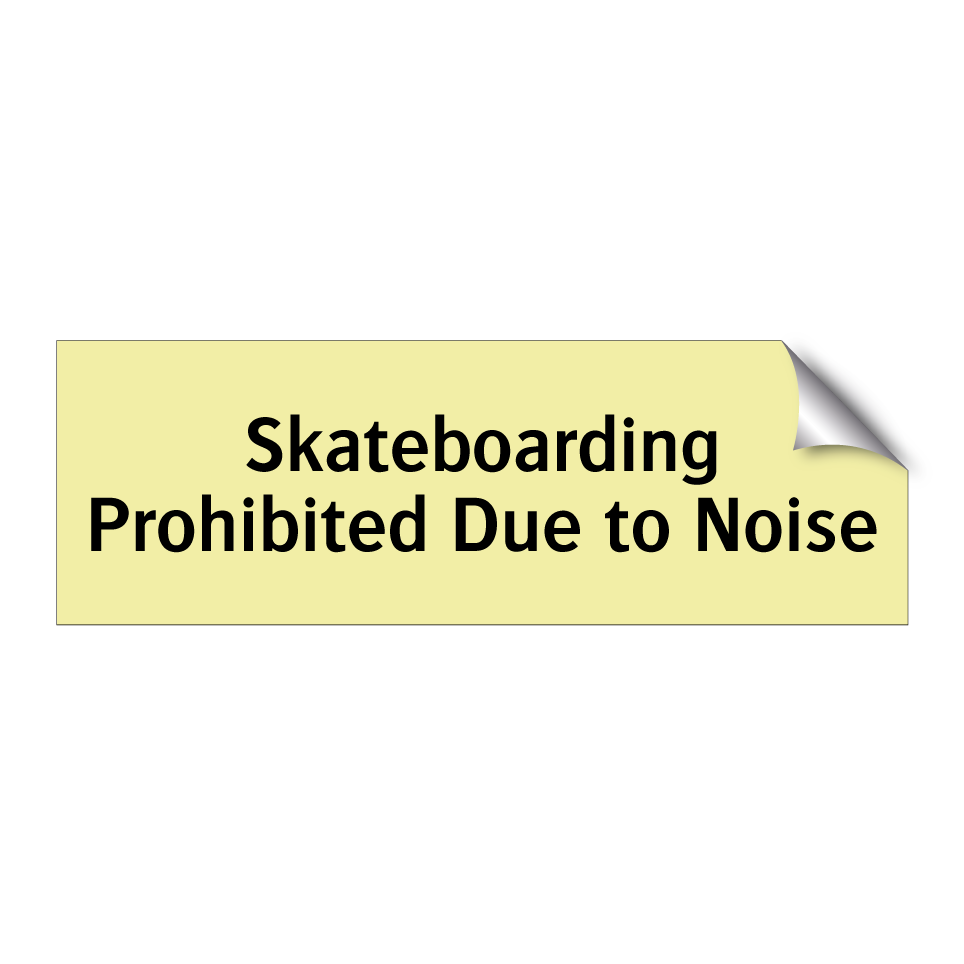 Skateboarding Prohibited Due to Noise