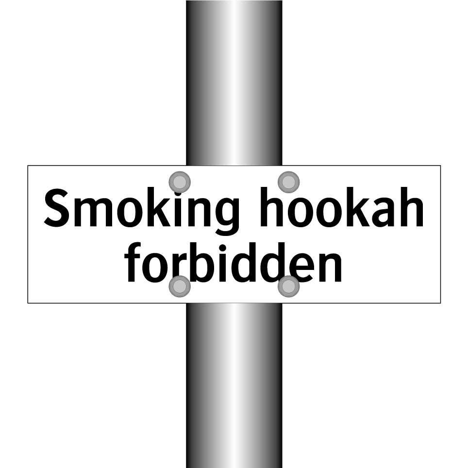 Smoking hookah forbidden