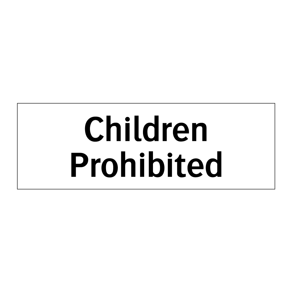Children Prohibited