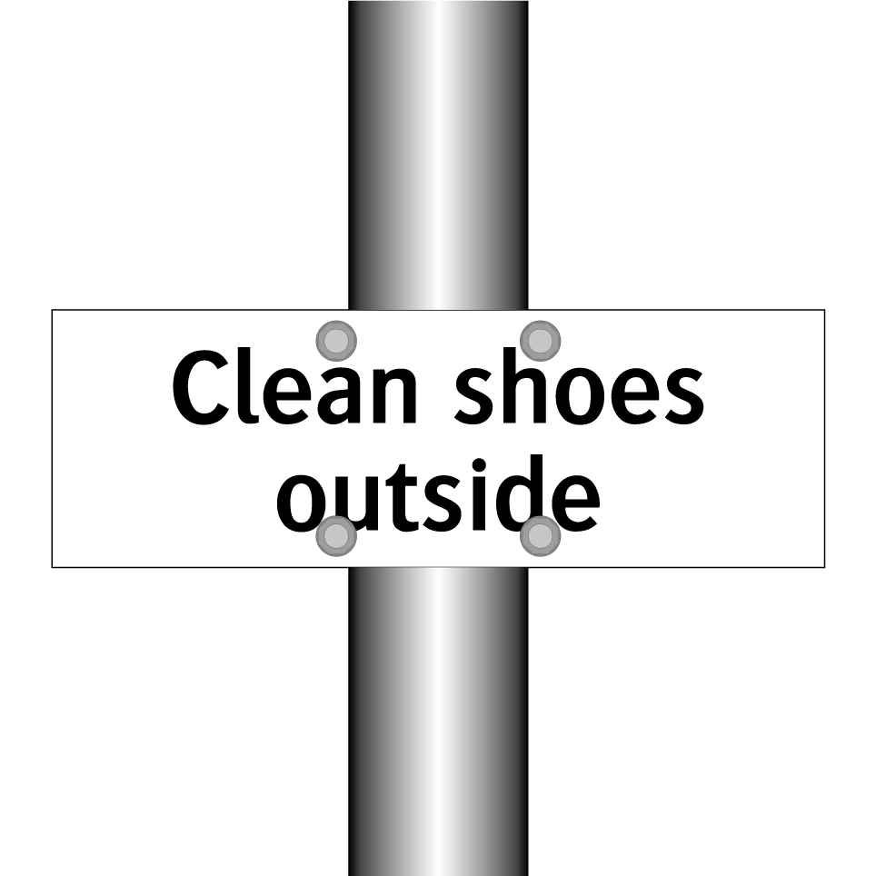 Clean shoes outside