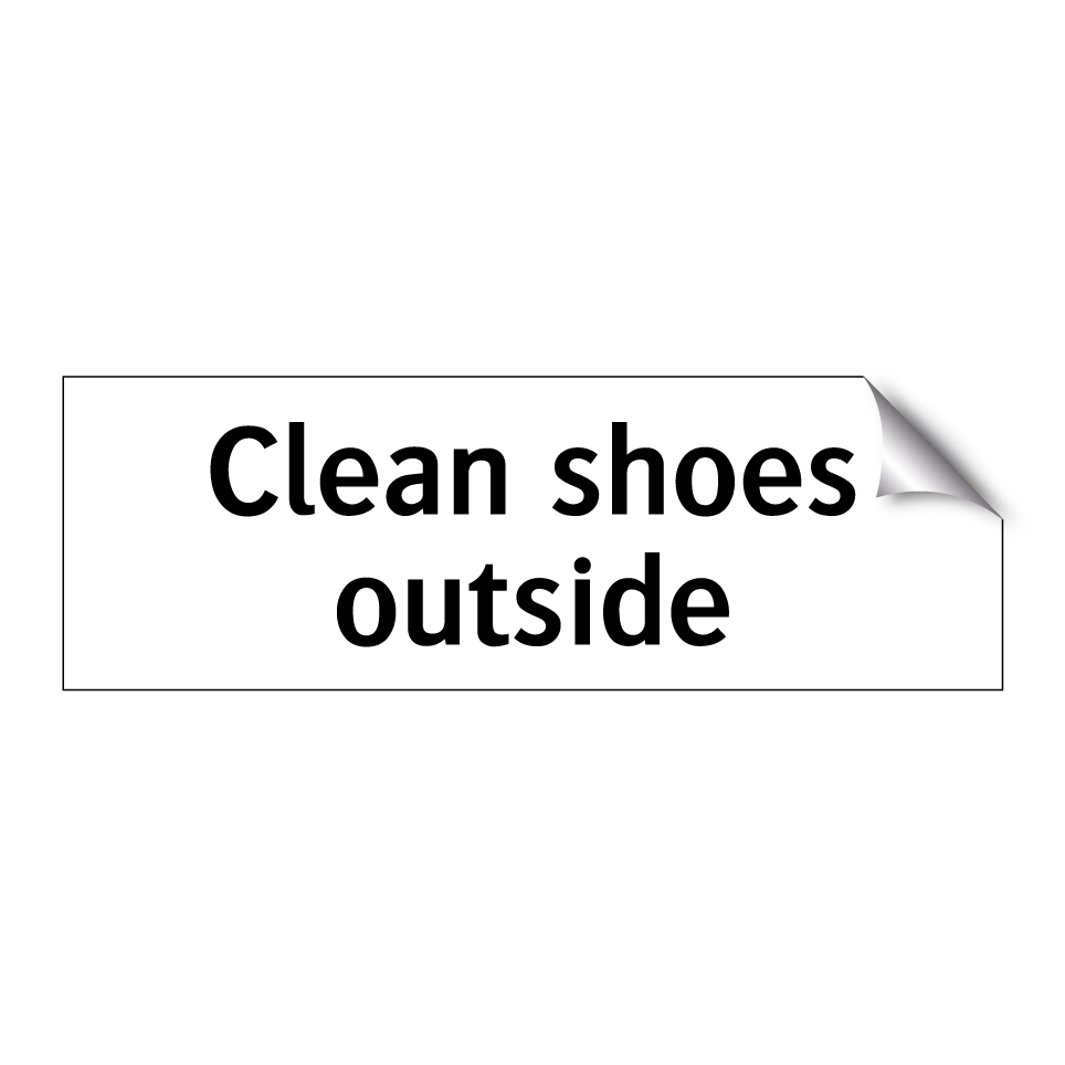 Clean shoes outside