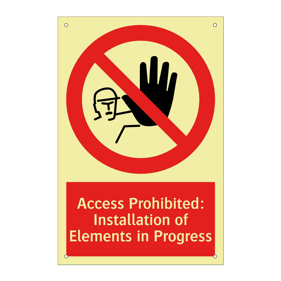 Access Prohibited: Installation of Elements in Progress