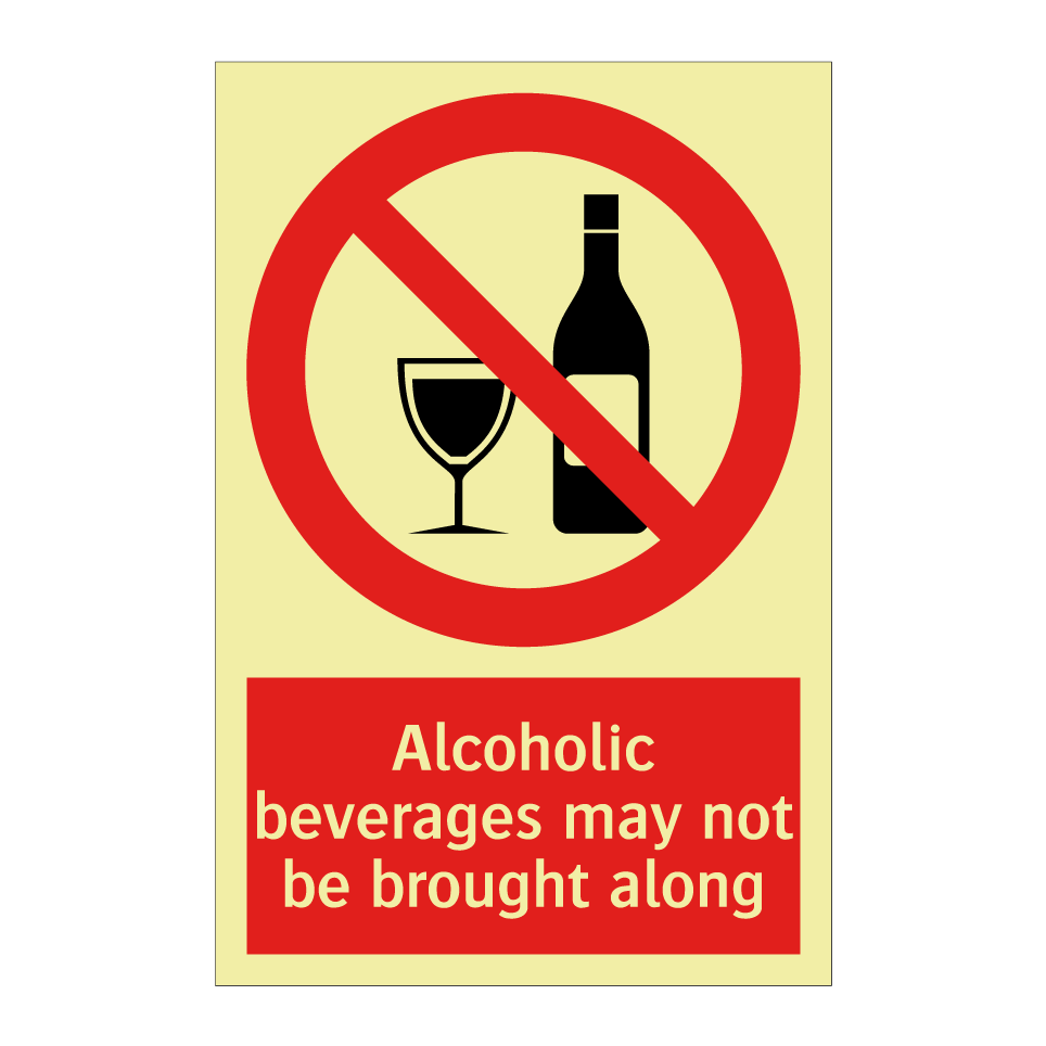 Alcoholic beverages may not be brought along