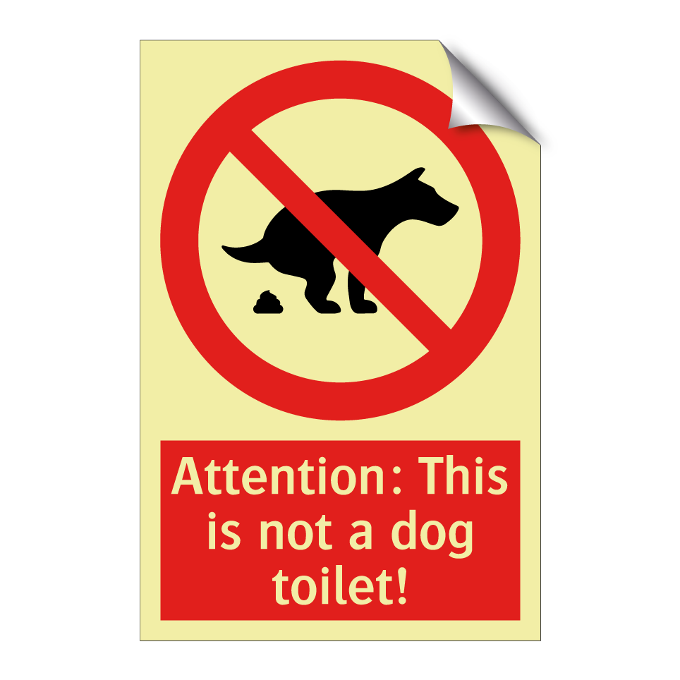 Attention: This is not a dog toilet!