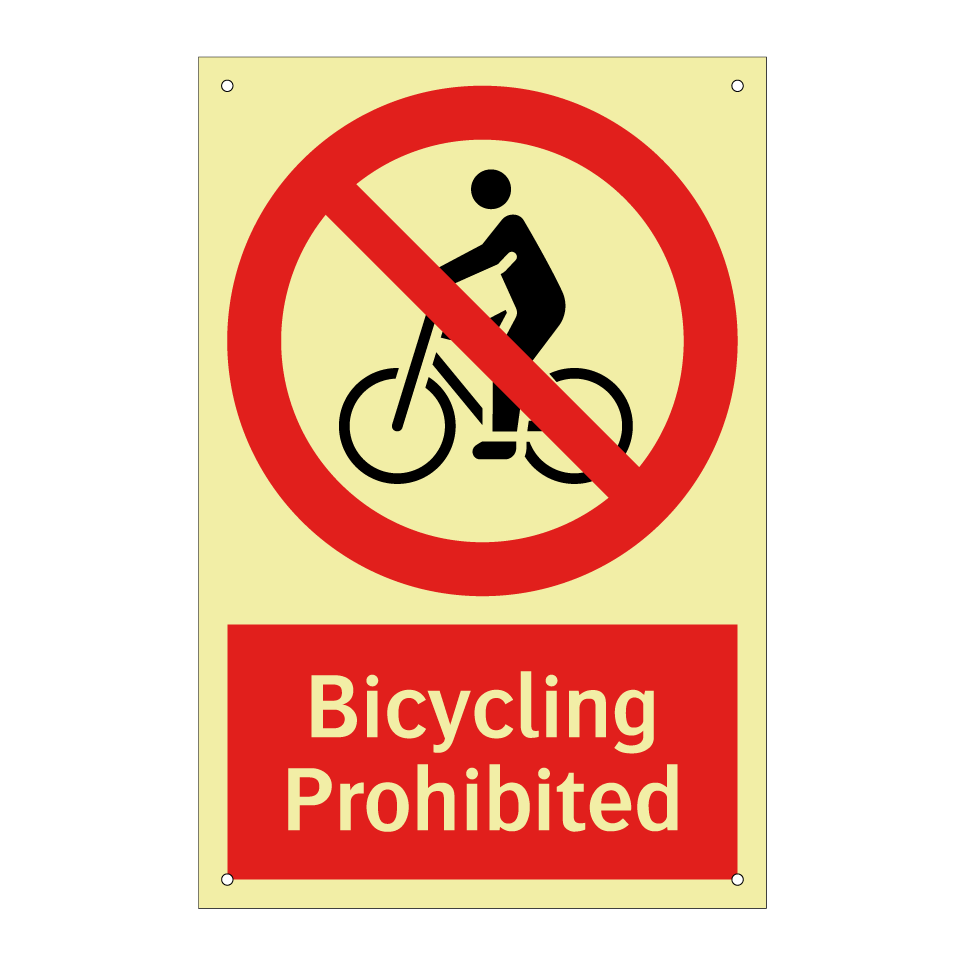 Bicycling Prohibited