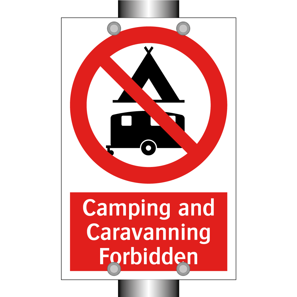 Camping and Caravanning Forbidden
