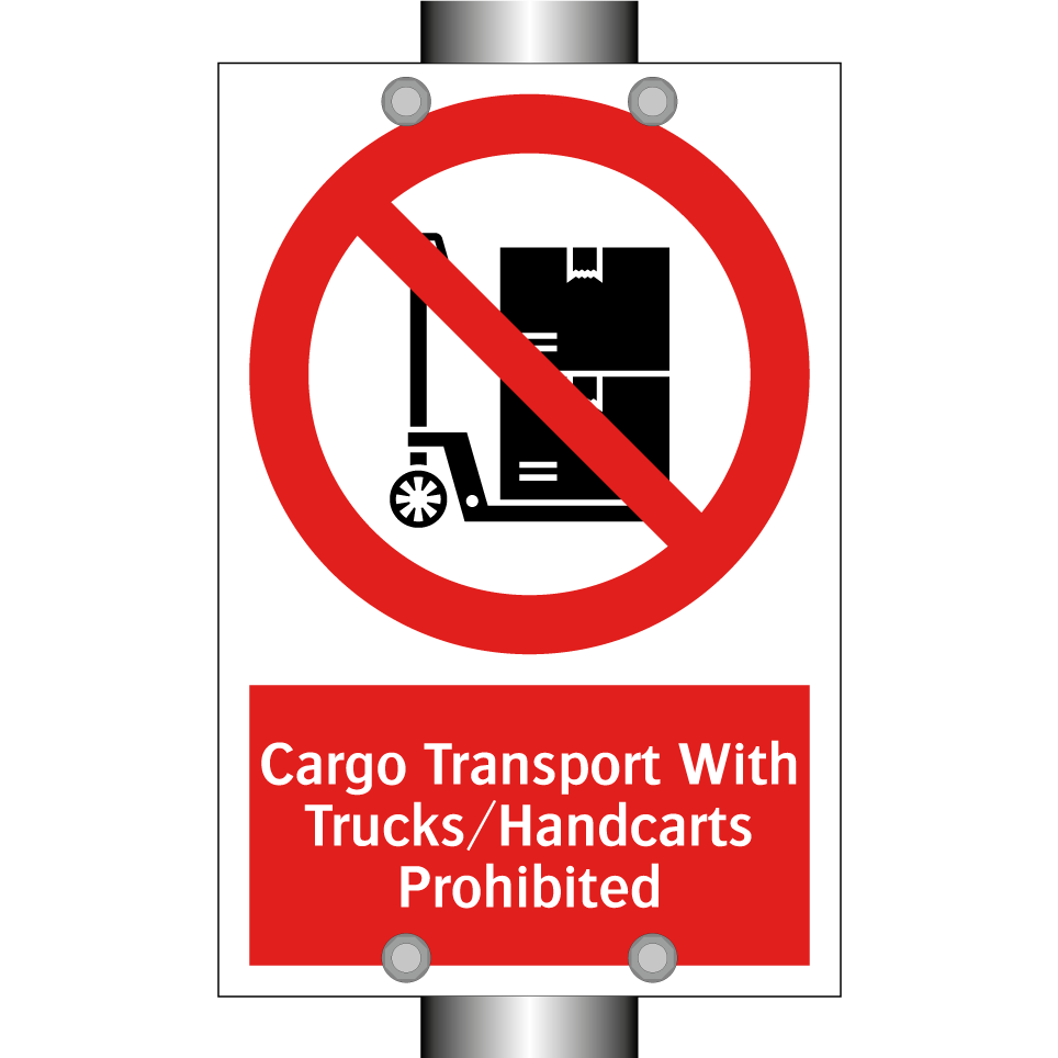 Cargo Transport With Trucks/Handcarts Prohibited