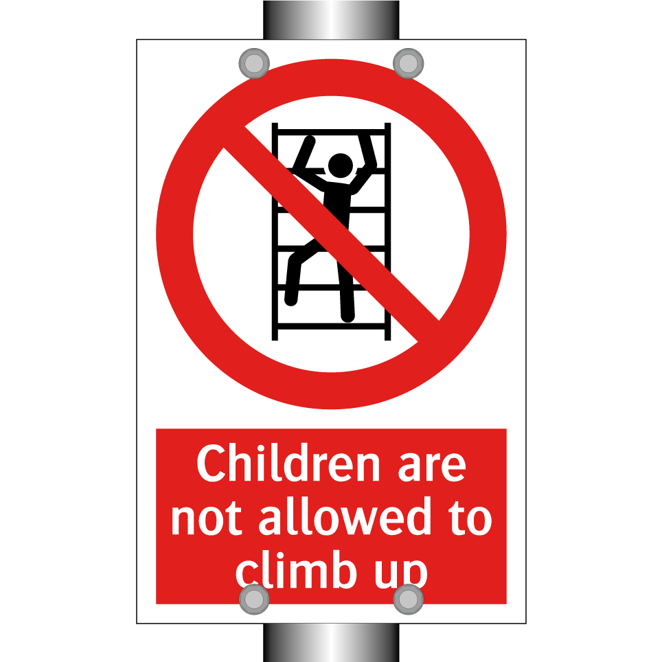 Children are not allowed to climb up