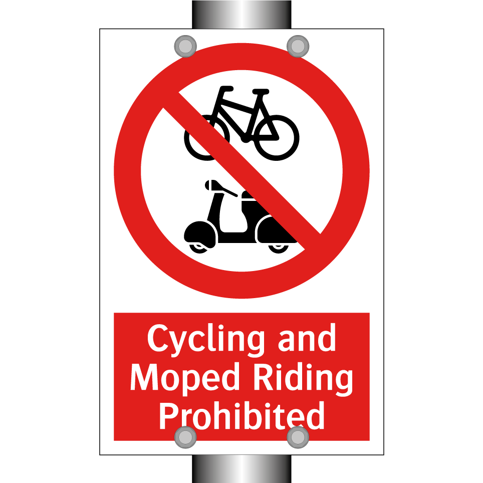 Cycling and Moped Riding Prohibited