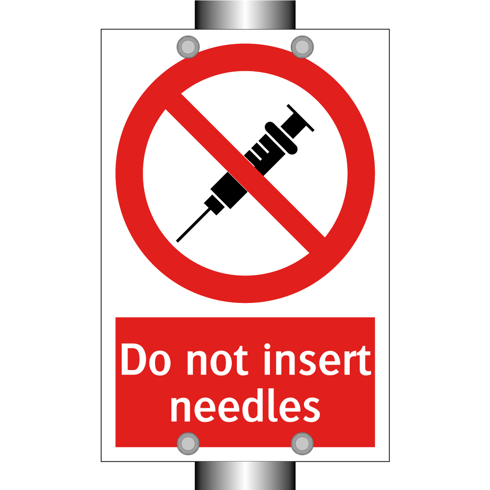 Do not insert needles