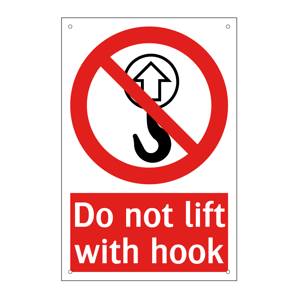 Do not lift with hook