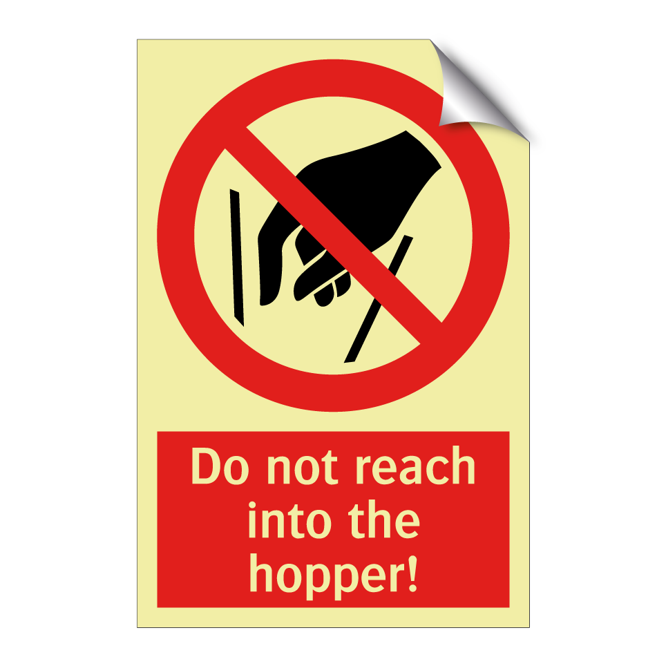Do not reach into the hopper!