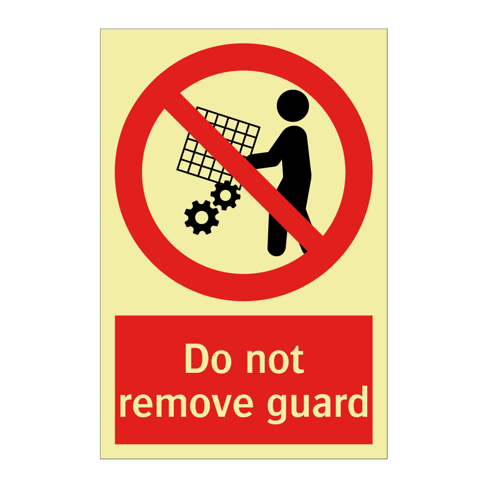 Do not remove guard