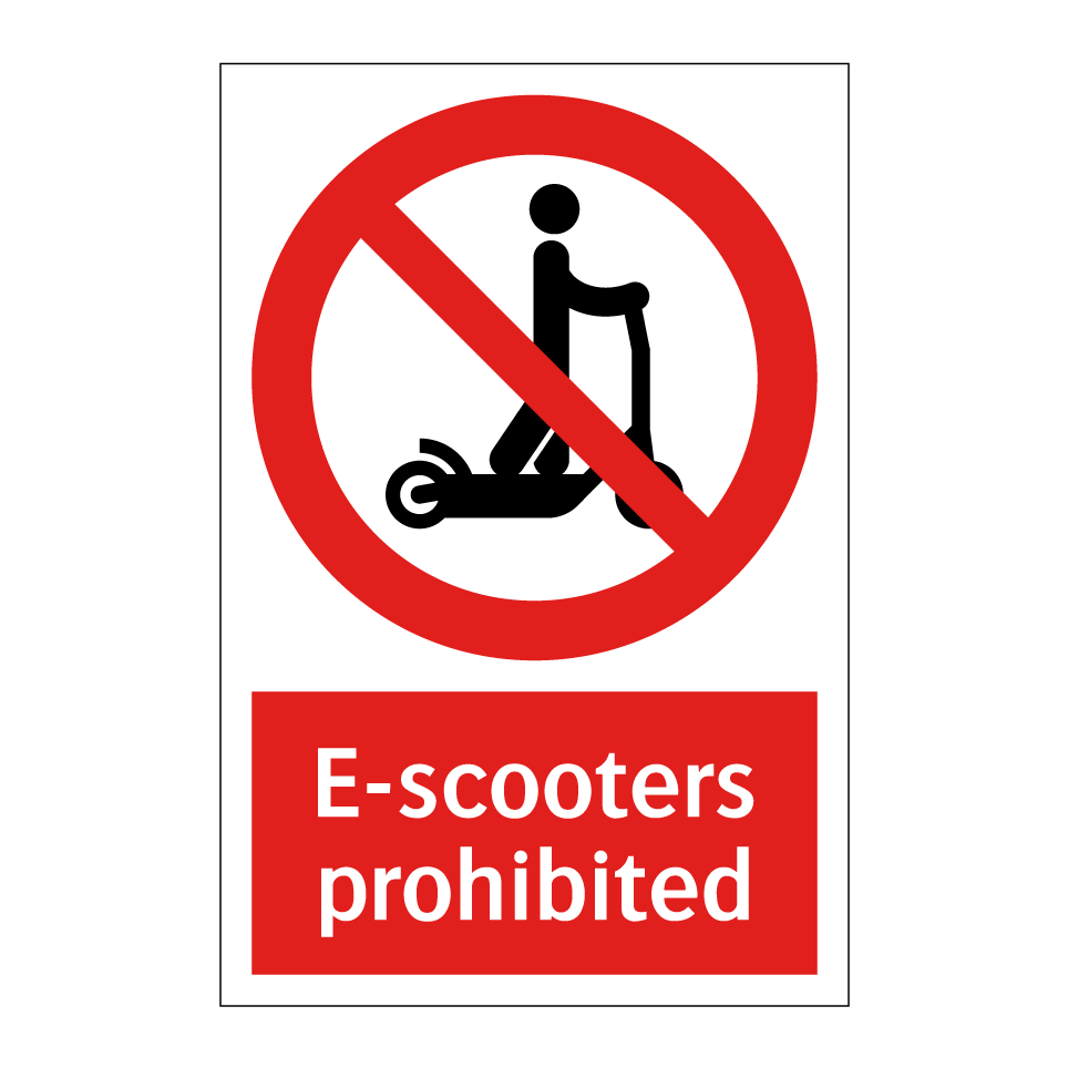 E-scooters prohibited