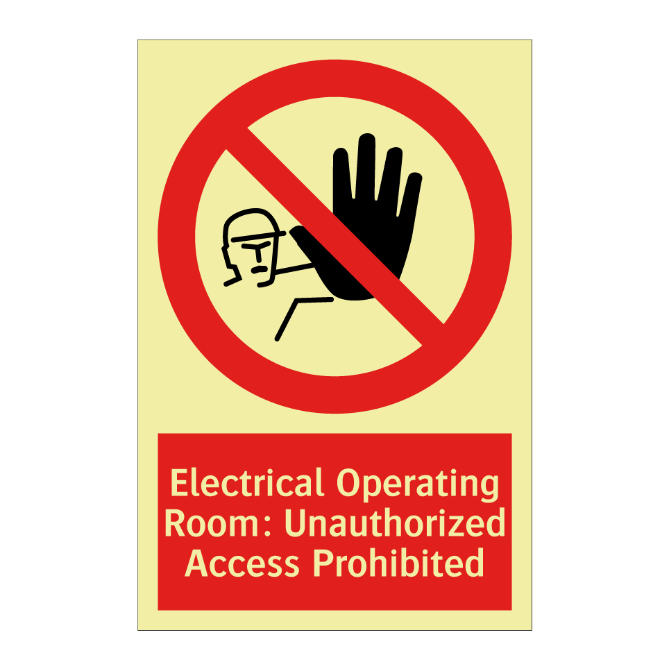 Electrical Operating Room: Unauthorized Access Prohibited