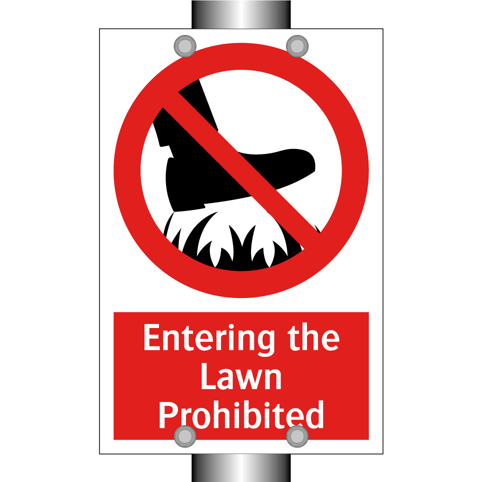Entering the Lawn Prohibited